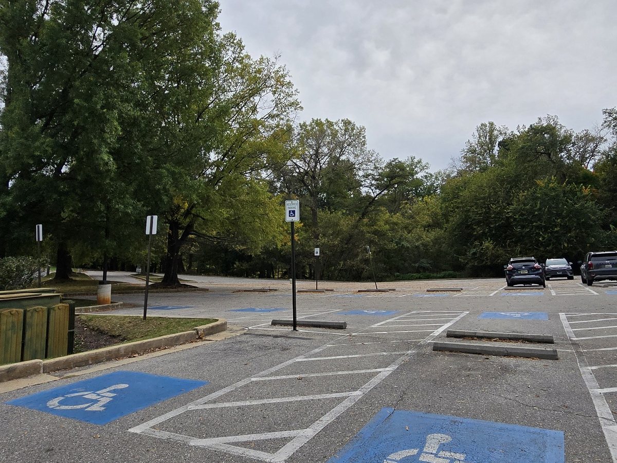Free surface parking with accessible spaces at 7600 Osler Drive